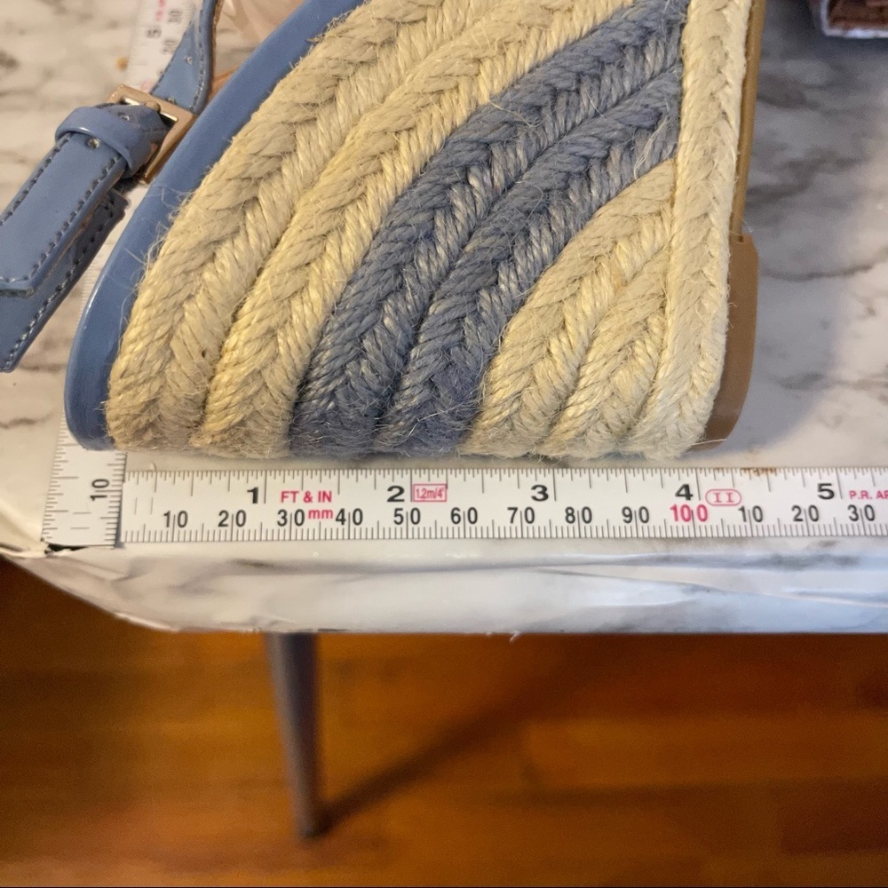 Marc Fisher Espadrille Wedge Sandals Blue Size 7 Read - Picture 16 of 16